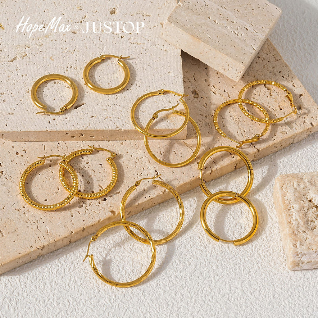 JUSTOP O-Ring Spiral Hoop Earrings - Collection Scene