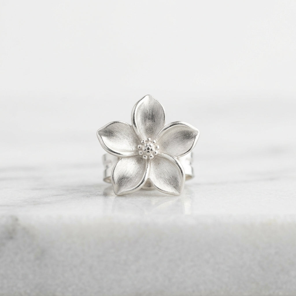 WCJ WCJ 999 Sterling Silver Five-Petal Flowe - Lifestyle Shot