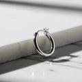 WCJ S925 Sterling Silver Micro-Pave Zirconia Huggie Hoop Earrings