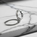 WCJ S925 Sterling Silver Minimalist Celestial Star Charm Hoop Earrings