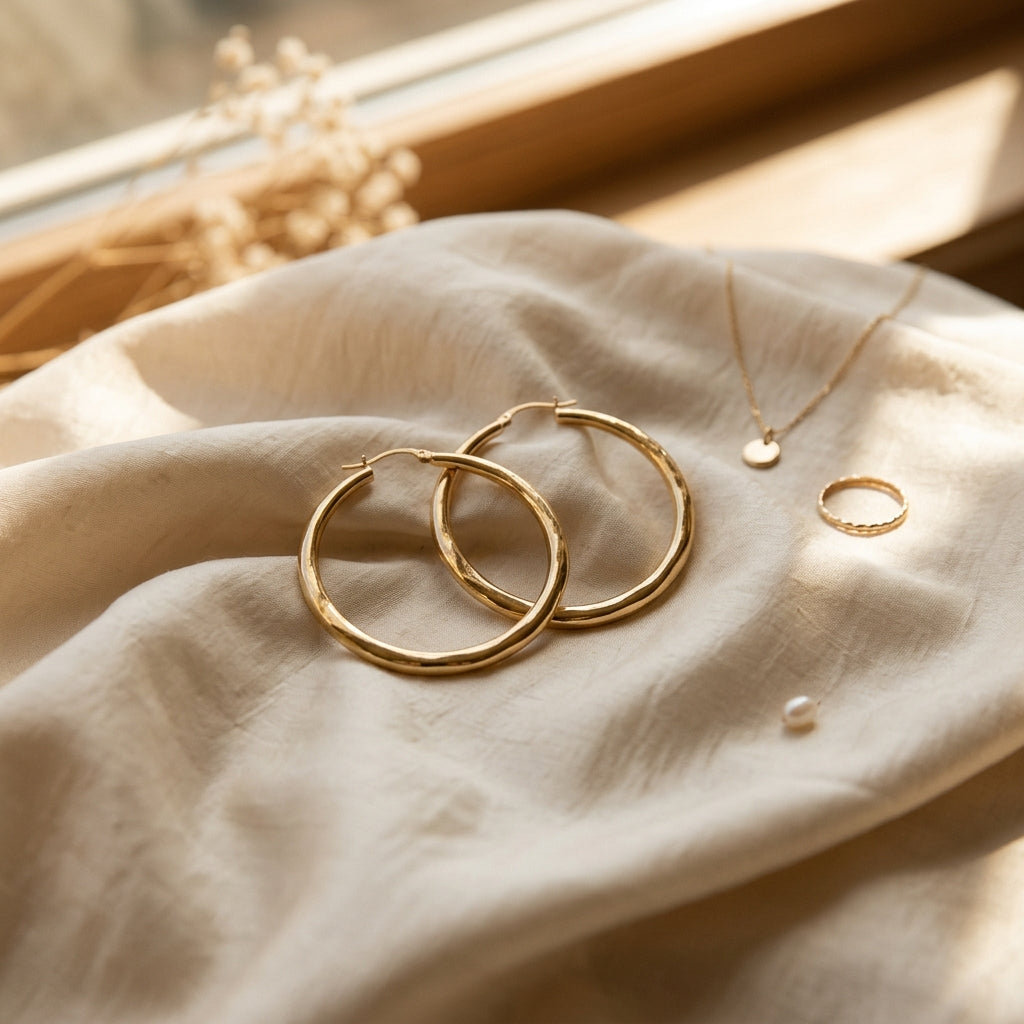 hoop earrings p2 lifestyle - AI Generated Editorial