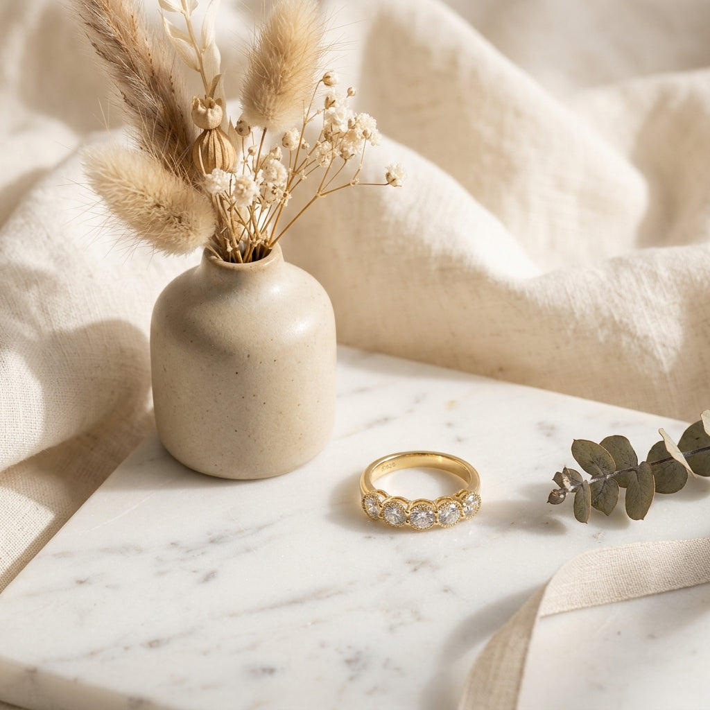 moissanite ring p2 lifestyle - AI Generated Editorial