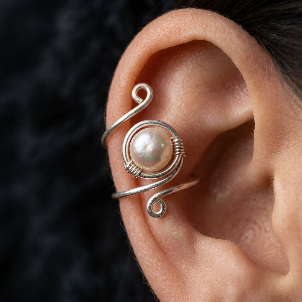pearl earcuff p3 detail - AI Generated Editorial